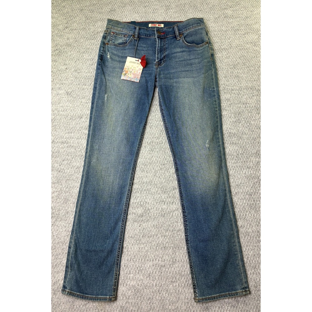 Johnny Was The Boyfriend Jeans Womens 27 Mid Rise Relaxed Stretch NWT JWD1002